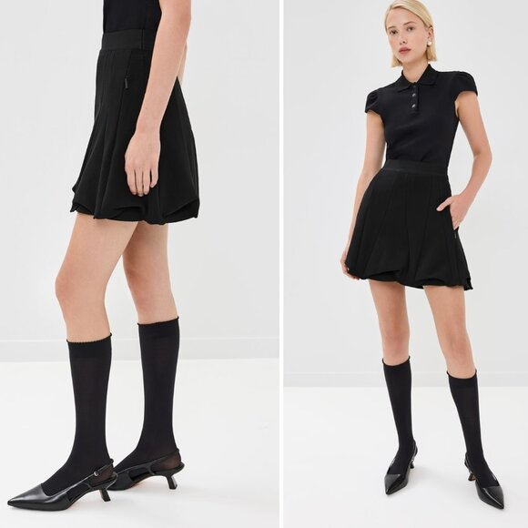 Tibi Wren Crepe Knit Skirt Size 0 NWT - Picture 4 of 8